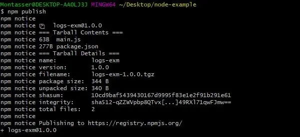 npm publish